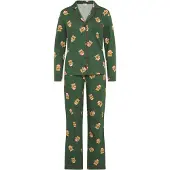 LASCANA Pyjamas citron / mörkgrön / röd