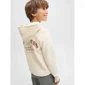 JACK&JONES JUNIOR Hoodie - JjeBrandes - Antique White - - 10 år (140) - Hoodie