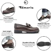 Tamaris Women Brown Leather Loafer Comfort Shoes - 24740-47
