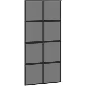 vidaXL Skjutdörr, Svart, 102,5X205Cm, Härdat Glas Aluminium