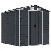 vidaXL Trädgårdsskjul antracit 191x215x198 cm galvaniserat stål