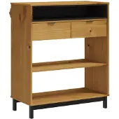 vidaXL Barbord FLAM 92x45x110 cm massiv furu