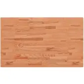 vidaXL Bordsskiva 100x60x1,5 cm rektangulär massivt bokträ
