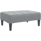 vidaXL Fotpall Ljusgrå 77x55x31 cm tyg