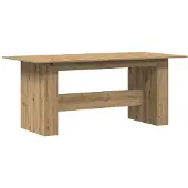 vidaXL Matbord artisan ek 180x90x76 cm konstruerat trä