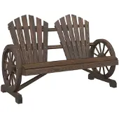 vidaXL Gungstol 2-sits adirondack massivt granträ