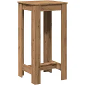 vidaXL Barbord artisian-ek 51x50x103,5 cm konstruerat trä