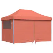 vidaXL Pop-up partytält med 4 väggar i terrakotta