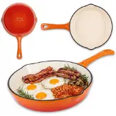 Atusa emaljerad stekpanna i stål 20 cm Hage orange