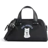 Karl Lagerfeld Axelremsväska 'Ikon Choupette' ljusblå / svart / vit
