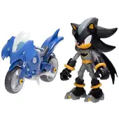 Sonic Figur - DC x Igelkotten - 13 cm - Shadow m. Batcyc - - One Size - Leksaksfigur