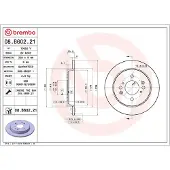 Brembo Bromsskiva 08B60221 bak, full, 1 Stycke