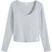Levi's T-shirt 'DRY GOODS POINTELLE' ljusgrå