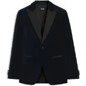 BOSS Slim-fit tuxedo jacket in cotton velvet