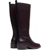 Hush puppies Antonia Lång Läder Dams Choklad Häl Hög Knähöga Stövlar