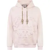 Philipp Plein Washed Hoodie Tennis Club Crystals Crystal