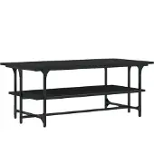vidaXL Soffbord, Svart, 100X50X40 Cm, Materialbaserad Träskiva