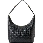 Calvin Klein Debossed Allover Emblem Logo Shoulder Bag