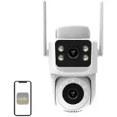 MOES WCM-Q29 8 MP Wi-Fi-IP-kamera med dubbla objektiv