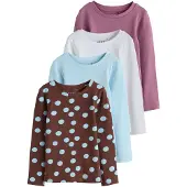 Next T-shirt himmelsblå / choklad / rosa / vit