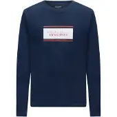 Jack & Jones T-shirt 'JJBUSTER' marinblå / roströd / vit
