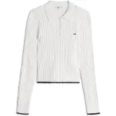 Tommy Hilfiger Tommy Jeans Micro Cable Knit Slim Polo Jumper