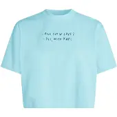 Karl lagerfeld JEANS T-shirt 'KLJ X Pietro Terzini' ljusblå / svart