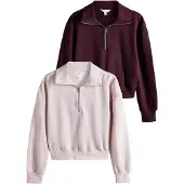 The Set Sweatshirt mörklila / rosé