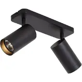 QAZQA Modern taklampa svart 2-ljus GU10 70 mm - Jeana Luxe