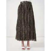 Bigdart Hög midja Paisley Midi A-linjär kjol