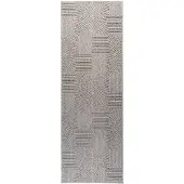 Studio Clarice Löpare | Hidde 3D Circles grå hos Volero | 80x250cm | Grå | Jute | Rektangel | Inomhusmattor
