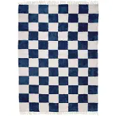 FRAAI Rutig matta | Blox Fringe blå hos Volero | 120x170cm | Blå | Rektangel | Inomhusmattor