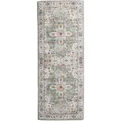 De Onlinewinkelier b.v. Tvättbar löpare | Domingo Mandala olivgrön hos Volero | 80x180cm | Grön | 3D | Mesh | Löpare | Inomhusmattor