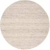 NATURL. Rund ullmatta | Feline vit/melerad hos Volero | Ø 80cm | Vit | Cotton | Rund | Inomhusmattor