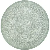 FRAAI Rund utomhusmatta | Summer Aztec grön hos Volero | Ø 100cm | Grön | Rund | Utomhusmattor