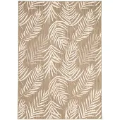 De Onlinewinkelier b.v. Utomhusmatta | Malta Leaves natur hos Volero | 140x200cm | Creme | Rektangel | Utomhusmattor