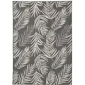 FRAAI Utomhusmatta | Malta Leaves svart hos Volero | 80x150cm | Svart | Rektangel | Utomhusmattor