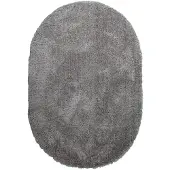 NATURL. Oval fluffig matta | Blaze grå hos Volero | 160x230cm | Grå | Oval | Inomhusmattor