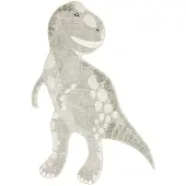 Little Olly Barnmatta | Wild Dino hos Volero | 90x150cm | Grå | Fria former | Barnkläder