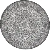 FRAAI Rund utomhusmatta | Summer Aztec grå hos Volero | Ø 160cm | Grå | Rund | Utomhusmattor