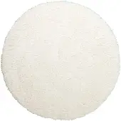 NATURL. Rund shaggy matta | Blaze vit hos Volero | Ø 100cm | Vit | Rund | Inomhusmattor