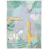 Little Olly Barnmatta | Jungle Giraffe flerfärgad hos Volero | 120x170cm | Flerfärgad | Cotton | Rektangel | Barnkläder