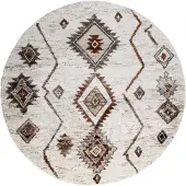 FRAAI Rund berbermatta | Blend Aztec terrakotta hos Volero | Ø 120cm | Terra | Rund | Inomhusmattor