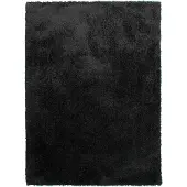 NATURL. Fluffig matta | Blaze svart hos Volero | 240x330cm | Antracit | Rektangel | Inomhusmattor
