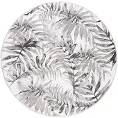 FRAAI Rund matta | Palmier Leaves grå hos Volero | Ø 190cm | Grå | Rund | Inomhusmattor