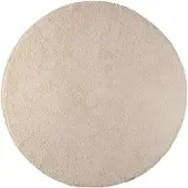 NATURL. Mjuk rund matta | Teddy gräddvit hos Volero | Ø 120cm | Creme | Polyester | Rund | Inomhusmattor