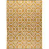FRAAI Utomhusmatta | Rio Flower gul hos Volero | 140x200cm | Gul | Jute | Rektangel | Utomhusmattor