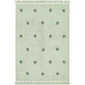 Little Olly Matta barnrum | Lou Dots grön hos Volero | 120x170cm | Grön | Rektangel | Barnkläder