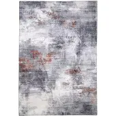 FRAAI Modern matta | Strong grå/terrakotta hos Volero | 80x150cm | Grå | Cotton | Rektangel | Inomhusmattor