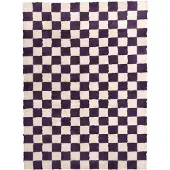 FRAAI Retromatta | Gambit mörklila/vit hos Volero | 200x290cm | Vit | Rektangel | Inomhusmattor